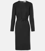 [The Row] The Row Angeline wool midi dress AU 14 black