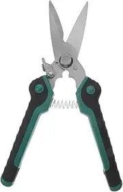 TEHAUX 1Pc Durable Pruning Scissors with Safety Lock Light Green Cutting Nipper for Home Use and Electrical Tasks Design Labor Saving Spring Mechanism