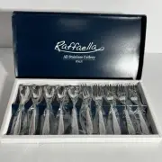 Raffaella Italy Mini Fork & Spoon Set 10 Piece All Stainless Steel Japan NIB