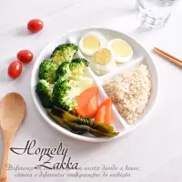 在飛比找博客來優惠-【Homely Zakka】北歐陶瓷健康分隔餐盤_ 白色