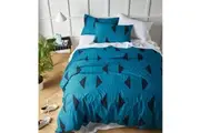 Accessorize Aster Blue Cotton Quilt Cover Set King