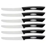 Scanpan Classic 12cm Steak Knives Black Set of 6