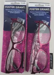 Foster Grant Reading Glasses w Case POLLY ANNE Purple +1.25 W/Case (2pc)
