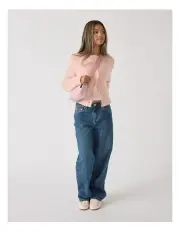[Decjuba Kids] Mia Fluffy Cardigan in Candy Pink