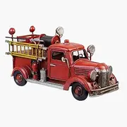[PARSAHO] Vintage Diecast Mack Fire Truck - Retro Metal Fire Engine, Miniature Vehicles for Home Decor