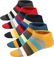 [Ueither] Funny Men's Colourful Patterned Short Cotton Socks Trainer Socks Sports Socks 39-46