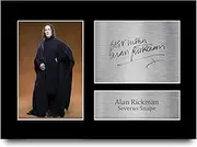 HWC Trading A4 Alan Rickman Severus Snape Harry Potter Gifts Printed Signed Autograph Picture for Movie Memorabilia Fans