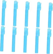 Happyyami 10 Pack 10ml Empty Mini Spray Bottles Travel Cosmetic Bottles Brush Clip Material Leakproof for Lotion Makeup Remover Random