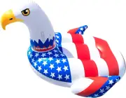 ORIGINAL 90700 Patriotic Americana Eagle Pool Float | Oversized Ride-On Raft wit