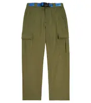 [Off-White Kids] Off-White Kids Logo cotton cargo pants Y 10 green