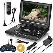 9.8" Portable DVD Player, High Denifition TV VCD MP3 MPEG Viewer 270°Swivel Screen, with Game Handle