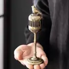 Delicate Backflow Incense Holder Zinc Alloy Small Incense Burner Study Room