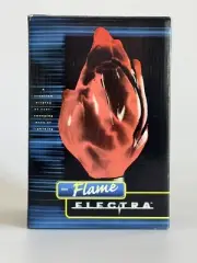 LumiSource Sculpted Art Fire Flame Electra Plasma Lamp Red Glass Luminaire Light