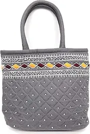 [srishopify handicrafts] Handheld Bag for Women Handbag SMALL Size Banjara Traditional Mini Handle Bag handmade Hand Purse Cotton 9x7x3 Inch Size original Beads Thread Work