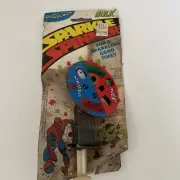 Vintage 1979 Marvel Spider-Man Hulk Sparkle Spinner Toy On Card New