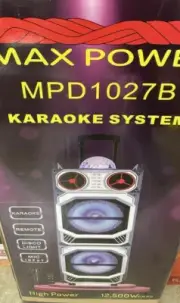 MPD1027B Bluetooth 2x10'' Rechargeable Party Sound System DJ Disco Ball Karaoke