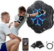 Music Boxing Machine, Wall Mounted Smart Bluetooth Music Boxing Trainer with Boxing Gloves,Rechargeable Boxing Target for Home, Indoor Gym Electronic Punching Equipment