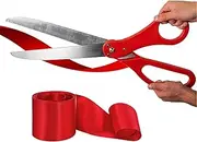 Grand Opening Ribbon Cutting Ceremony Kit 25" Grand Opening Ribbon and Scissors for Special Events Inaugurations and Ceremonies