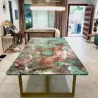 Amazonite Stone Dining Table / Green Stone Vanity Top / Kitchen Counter Slab Top