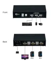 CKLau 2 Port USB KVM HDMI Switch NEW