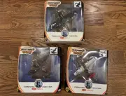 3 Matchbox Collectibles Planes 1:72 Diecast Spitfire Mustang Hellcat W/stands