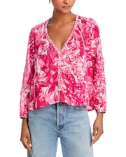 Poupette St. Barth Lara Ruffle Trim Top