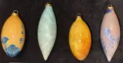 Crystalline Glaze Ceramic Ornaments - One Of A Kind-(4!) Beautiful! By Jon Price