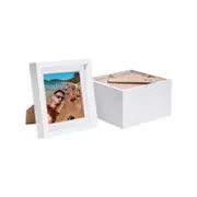 Nicola Spring 8" x 8" White 3D Box Photo Frames - 6" x 6" Mount - Pack of 5