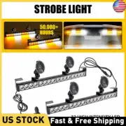 LED Emergency Light Bar Rooftop Double Side Strobe Warning Light Amber/White