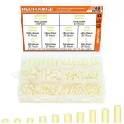 180 Pieces Nylon Round Spacer Standoffs Assortment Kit for M6 Screws
