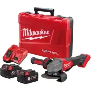 New Milwaukee M18 FUEL 125 mm (5") Angle Grinder with Deadman Paddle Switch Kit