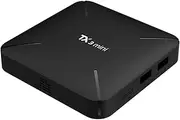 HD Smart TV Box TX3 Mini 4K HD Smart TV Box,Android 7.1,S905W Quad Core Cortex-A53 Up to 2GHz,1GB+8GB, Support TF Card, SPDIF, LAN, AV, WiFi(Black) (Color : Black)