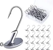 Goture Jig Hooks Set Kit with Fishing Tackle Box Fish Head Hooks