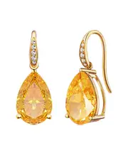 Kai Fine Jewelry 14K 5.25 ct. tw. Diamond & Citrine Drop Earrings