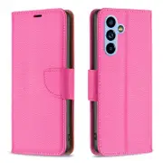 For Samsung Galaxy A54 5G Case, Lychee Texture PU Leather, Rose Red