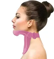 Neck Brace, New Upgraded 360° Adjustable Neck Stretcher, Ergonomic Posture Corrector Neck Brace for Neck Pain Relief, and Back Discomfort (Pink)