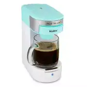 Nostalgia MyMini Single Serve Coffee Maker Brews K-Cup & Other Pods Aqua