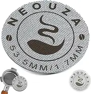 [NEOUZA] Espresso Puck Screen 53.5mm Reusable 1.7mm Thickness 150μm Stainless Steel Professional Barista Coffee Filter Mesh Plate for Espresso Portafilter Filter Basket