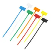 250pcs Marker Cable Zip Ties, 6.5'' Self-Locking Nylon Tags Zip Tie, Multicolor
