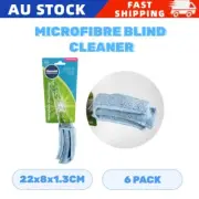 6 x Durable 22x8x1.3CM Multipurpose Microfibre Blind Cleaner Home Room Cleaning