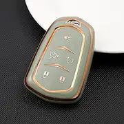 FLJKCT TPU Car Remote Key Case Key Cover,for Cadillac ESV Escalade CTS XTS SRX ATS 2015 2016 2017 2018 CT5 XT5 XT6