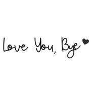 Love You Bye Sign Wall Decor Letters Wall Decor Bye Love You Wooden Script Sign - Wall Art Home Deco