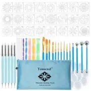 53-Piece Mandala Dotting Tools Set for Painting Rocks, Mandala Art, and Drafting