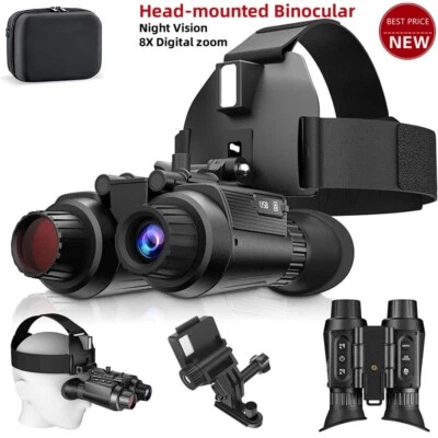 NV8310 Naked-eye Head-mounted Binocular Night Vision Built-in 1.4" Dual Screen