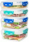 4 PCS Sandwich Containers - 100% Airtight & BPA-Free & Microwave blue, green