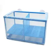 Betta Tank Aquarium Fish Separation Frame Net Fry Hatchery Breeder Box Blue