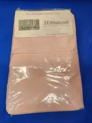 VTG NOS SEALED JC Penney 2 Standard Pillowcases Smooth Touch Percale Pink