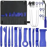 Pack of 32 Car Disassembly Tool Kits, Interior Trim Pry Tool, Decorative Wedges Remover, Car Door Trim Wedges, Trim Tool for Car Radio Installation, Door Trim, Panels (Blue)