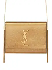 Saint Laurent Kate Box Bag in Grain de Poudre Embossed Metallic Leather