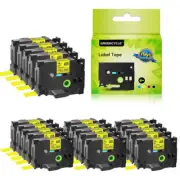 18mm Label Tape For TZe-641 TZ-641 Brother P-Touch PTD410 460 Black/Yellow 20PCS
